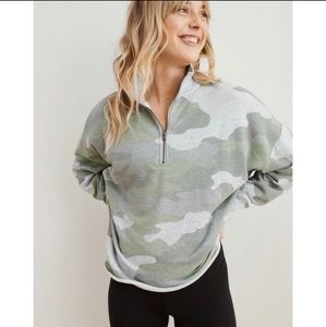 Aerie Sunday Camo Quarter Zip